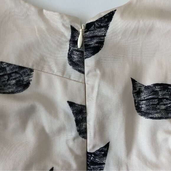 Leah Reena Goren x Anthropologie Cat Block Print White Dress Women's 6 - Picture 7 of 7